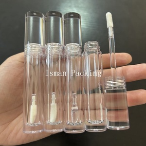 ISMAN ขายส่งหลอดลิปกลอสใสทรงกลมขนาด 4 มล. พร้อมหัวแปรงขนาดใหญ่ บรรจุภัณฑ์ลิปกลอสเปล่า ขวดคริสตัลพิมพ์โลโก้ได้ - Product Image 2