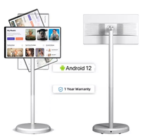 Téléviseurs intelligents portables sans fil de 24 pouces avec batterie 1080p Android OS Table de moniteur à écran tactile rotatif vertical TV mobile