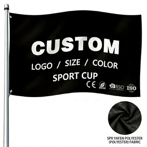Promotional Screen Printing Sublimation Knitted Polyester Flags Double Side 3x5ft Custom Flag With Logo Campaign <strong>Banner</strong> - Product Image 1