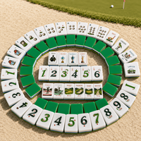 Jeu de tuiles de Mahjong sur le thème du parcours de golf, 160 tuiles, acrylique, qualité professionnelle, luxe moderne, logo personnalisé, OEM, résistant à l'eau
