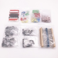 Kit d'assortiment de résistances en Film métallique, 50 pièces, condensateur électromagnétique à Diode Led, ensemble de modules électroniques pour programme