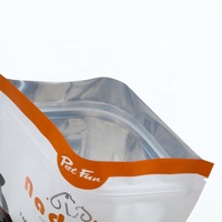 Stand up feuille d'aluminium BOPP PE PET sac de nourriture pour chien avec fermeture éclair