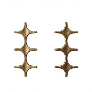 Modern Geometric <b>Brass</b> Cabinet Handle Drawer Pull <b>Knob</b> Furniture Hardware Durable Design Antique Finish <b>Brass</b> Star Shape Handles - Product Image 1