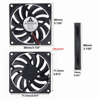 Ventilateur de boîtier d'ordinateur Gdstime GDA8010 DC 5V USB à roulement à bille 80x80x10mm avec dissipateur thermique en plastique