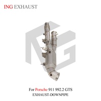 ING SUS304 Downpipe pour Porsche 911 992.2 GTS 9A3B6 3.6T 2024+ |   Débit élevé avec bouclier thermique complet – Vente en gros