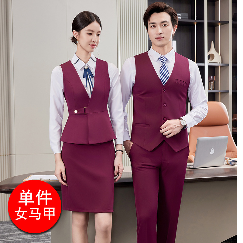 Women's burgundy vest