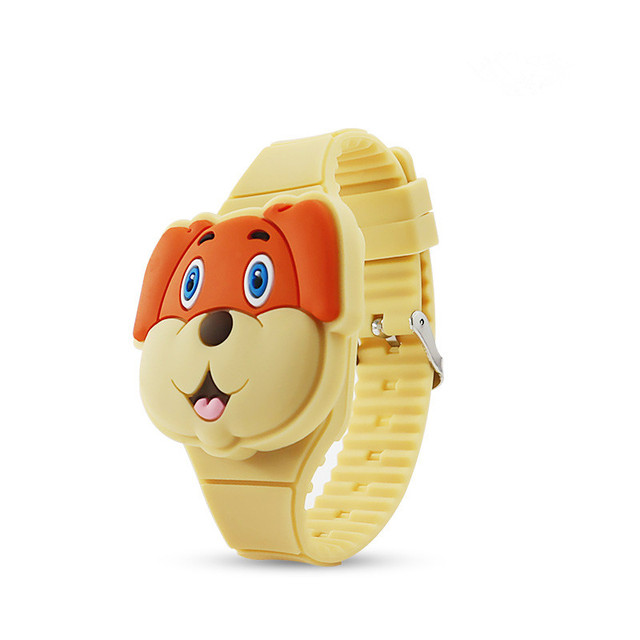 China Manufacturer Dog Shape Kids Slap Watch Cartoon Personalized Animal Shape Students Watch