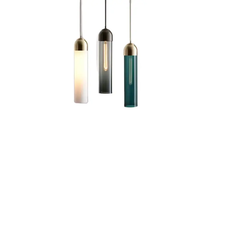 Lampe led suspendue en verre au design moderne, Luminaire décoratif d'intérieur, idéal pour une chambre à coucher, une cuisine ou une salle à manger, E14