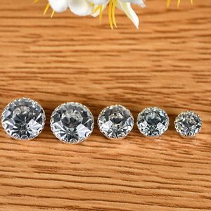 Round Rhinestone 16 Facets 4 Holes Glass With Hole For DIY Clothing <b>Wedding</b> Dress <b>Accessories</b> - Product Image 2