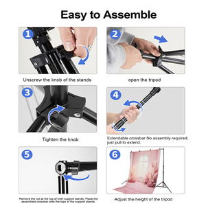 Chất Lượng Cao 2.88*3M Nhiếp Ảnh Nền Khung 3D Stereo In Nền Vải Ảnh <span class=keywords><strong>Studio</strong></span> Backdrop Đạo Cụ Đứng Kit - Product Image 3