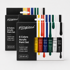 Pintura acrílica Giorgione en tubo de 22 ml, servicio de embalaje personalizado de fábrica para pedidos al por mayor, kit de pintura acrílica artística. - Product Image 1