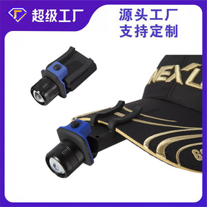 Linterna frontal LED portátil con enfoque ajustable y clip para gorra, ideal para senderismo, camping y ciclismo nocturno. - Product Image 5