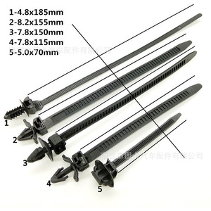 Attaches de câbles en nylon autobloquantes 4.8x185mm 8.2x155mm 7.8x150mm 7.8x115mm 5.0x70mm pour l'électronique automobile et les machines - Product Image 1