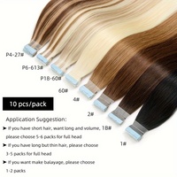 Extensions de Cheveux Humains à Bandes Injectées Invisible Sans Couture Aligné Cuticule Nouées à la Main pour Vente en Gros