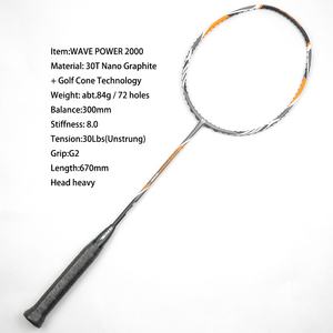 Raquette de <span class=keywords><strong>badminton</strong></span> composite personnalisée de haute qualité 30T Nano Graphite + TECHNOLOGIE GOLF CONE Raquette de <span class=keywords><strong>badminton</strong></span> Sports de plein air - Product Image 1