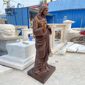 BLVE <span class=keywords><strong>Iglesia</strong></span> Decoración Al Aire Libre Tamaño real Metal Estatuas religiosas <span class=keywords><strong>Dios</strong></span> católico Latón Bronce Jesús Estatua Escultura - Product Image 5