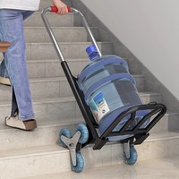 Chariot à bagages personnalisable OEM avec système de montée d'escaliers à trois roues pour la logistique et la livraison