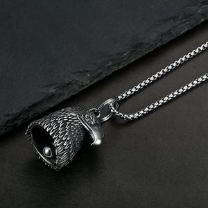 Yunnique Collar con colgante de águila de acero inoxidable, retro, pulido, con signo del zodiaco, unisex, regalo - Product Image 3