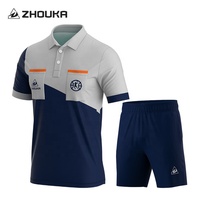 Kits de maillot d'arbitre de football à séchage rapide respirant personnalisable ensemble d'arbitre de football à impression numérique par sublimation directe d'usine