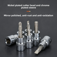 Juego de puntas de destornillador Steel Shield de 3/8 pulgadas, tamaño mediano, ranuradas, Phillips, con punta hexagonal, CR-V, sistema métrico, para bricolaje, 10 mm