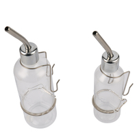 Bouteille d'eau suspendue en acier inoxydable 180ml/350ml pour petits animaux : lapins, hamsters, cochons d'Inde, hérissons