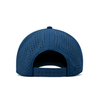 Casquette de baseball structurée en nylon imperméable à 5 panneaux, bicolore, perforée au laser, avec corde de golf, pour le sport et le golf