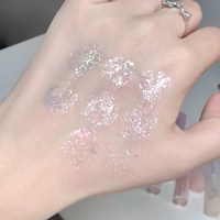 Fard à paupières liquide minéral Gemstone Tears, scintillant lumineux, paillettes fines nacrées, anti-bavures, effet goutte d'eau, illuminateur