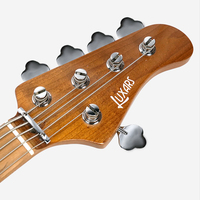 Basse électrique jazz professionnelle 5 cordes pleine taille de qualité supérieure avec micros actifs puissants, maniabilité fluide et son riche