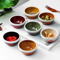 Ensemble de bols en céramique Fortune Fu, étiquette rouge porte-bonheur, bol à condiments, bord crème glacé, boîte cadeau de cuisine, bol à collation en céramique
