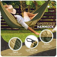 Hamac de camping pliable en nylon 210D avec logo personnalisé pour la randonnée et les activités de plein air