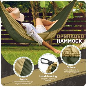 Hamac de camping pliable en <span class=keywords><strong>nylon</strong></span> 210D avec logo personnalisé pour la randonnée et les activités de plein air - Product Image 4