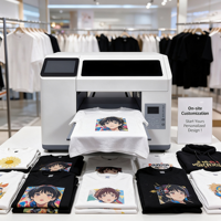 Idée de petite entreprise : Imprimante DTG DIY en libre-service pour l'impression de vêtements sur site dans les centres commerciaux, personnalisation de t-shirts et sweats à capuche