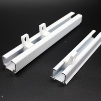Rail de rideau moderne silencieux pour rideaux en tissu, rail de rideau à montage supérieur avec roulettes pour salon et chambre à coucher