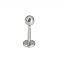 Piercing F136 G23 en Titane 3mm, Style Basique, à Filetage Externe, Dos Plat, pour Oreille, Lèvre, Nez, Bijou de Mariage
