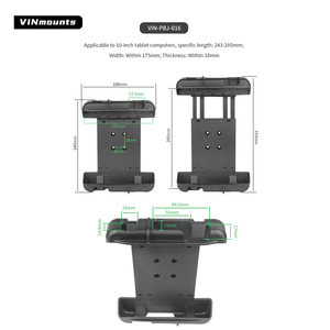 VINmounts 10" Industrial Tablet Holder | 1.5" Ball Base | 360° Swivel | Universal Tablet Compatibility - Product Image 6
