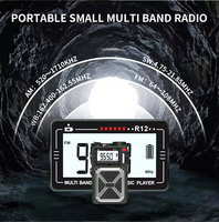 Radio Darurat AM/FM 3-Band Tenaga Surya dengan Pengisian Daya Engkol, Senter, Layar LCD, Jam Alarm, Pengisi Daya Ponsel 4000mAh, OEM ABS CN;GUA