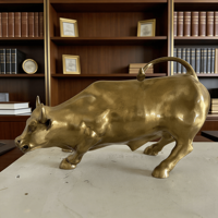 Escultura de Toro de Bronce de Alta Calidad, Figuras de Animales de Bronce Personalizadas para Decoración del Hogar