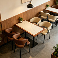 Ensemble de mobilier de restaurant commercial moderne et minimaliste pour restauration rapide, cuisine Hunan, nouilles de riz à la bave d'escargot, barbecue - Écologique