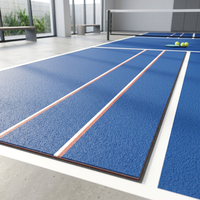 Revêtement de sol en PVC pour pickleball, 3 mm d'épaisseur, écologique, antibactérien, absorption des chocs, surface antidérapante, installation facile, sport