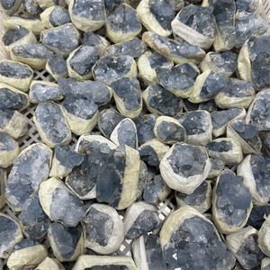 Cristal de <span class=keywords><strong>Celestina</strong></span> Azul Natural en Bruto, Geoda de <span class=keywords><strong>Celestina</strong></span>, Espécimen de Cristal Mineral, <span class=keywords><strong>Piedra</strong></span> Azul Cielo en Bruto para Decoración del Hogar, Suministro al por Mayor - Product Image 3