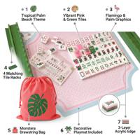 Offre Spéciale : Ensemble de Mahjong Américain en Acrylique à 4 Couches, 160 Pions Gravés Sirène, pour Fêtes à Domicile