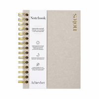 Carnet à spirales personnalisé avec logo, planificateur en papier kraft, journal écologique et durable avec bande élastique pour cadeau