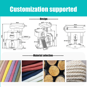 Moderno Tiragraffi per Gatti in Legno Massello Ecologico, a 4 Livelli, con Colonna per Arrampicata, Piattaforme per Salti e Cuccia - Product Image 4