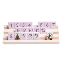 Jeu de Rummy Cube Esthétique Thème Noël en Acrylique – Jeu de Rummy Kub pour les Fêtes, les Pauces d'Hiver et les Jeux de Stratégie Numérique
