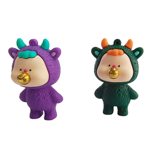 Cute Bubble Blowing Dragon PVC Figurine Keychain Cartoon Animal <b>Doll</b> Bag Pendant Decor <b>Accessory</b> - Product Image 2