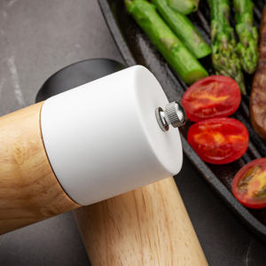 Molino de pimienta y sal de madera de goma Natural, Abrader Manual rellenable, ajustable, molinillo de pimienta Manual - Product Image 3