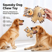 Lot de jouets à mâcher en peluche et cordes, écologiques, avec logo personnalisé OEM, pour la vente en gros par le fabricant, jouets interactifs amusants pour chiens de toutes races