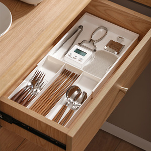 Expandable Medium Plastic Drawer <b>Storage</b> <b>Box</b> with Divider Organizer for Home <b>Kitchen</b> Tableware and Cosmetics - Product Image 3