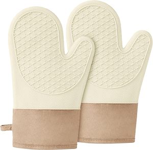Ensemble de maniques de cuisine en silicone imprimées, résistantes à la chaleur, pour la cuisson, la pâtisserie et la grillade - Product Image 1