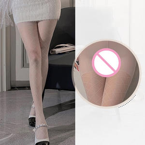 Kadınlar için erotik seksi yapay elmas ağ külotlu açık kasık beyaz çorap elmas desen tutkulu günaha yetişkin ürünleri - Product Image 5